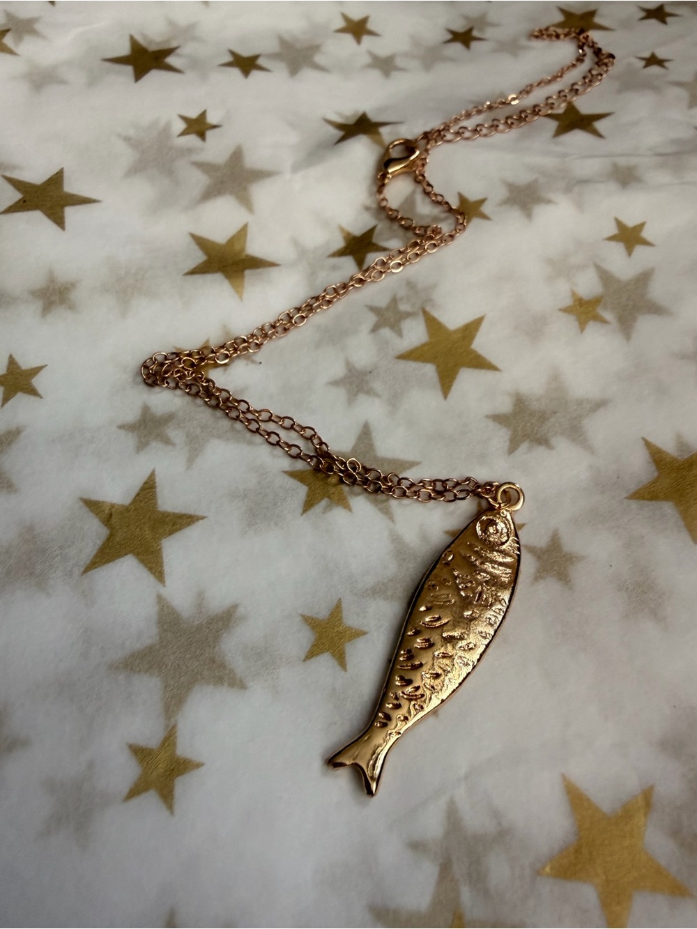 Gold Fish Pendant Necklace - Brand
